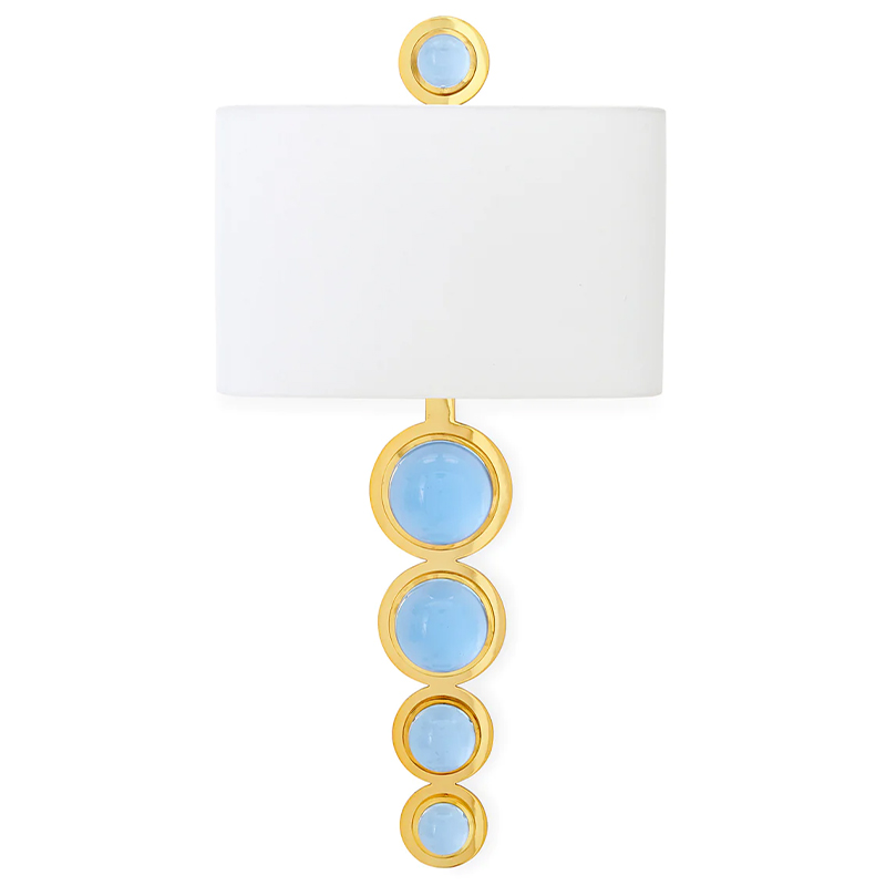 Бра GLOBO SCONCE Jonathan Adler Белый Голубой Золотой Бра GLOBO SCONCE Jonathan Adler Белый Голубой Золотой в Липецке | Loft Concept