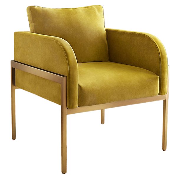 Кресло Velvet Ardmore Chair Золотой Голубой Кресло Velvet Ardmore Chair Золотой Голубой в Липецке | Loft Concept