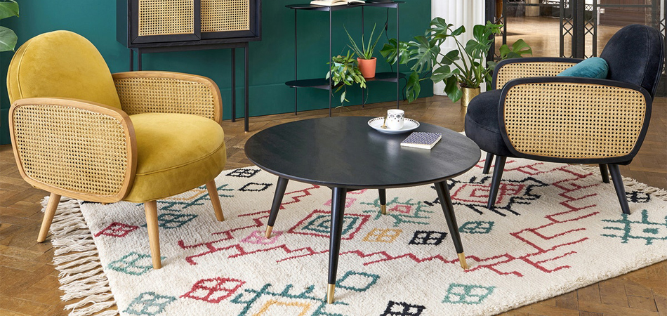Круглый черный кофейный столик Круглый черный кофейный столик - Loft-Concept в Липецке