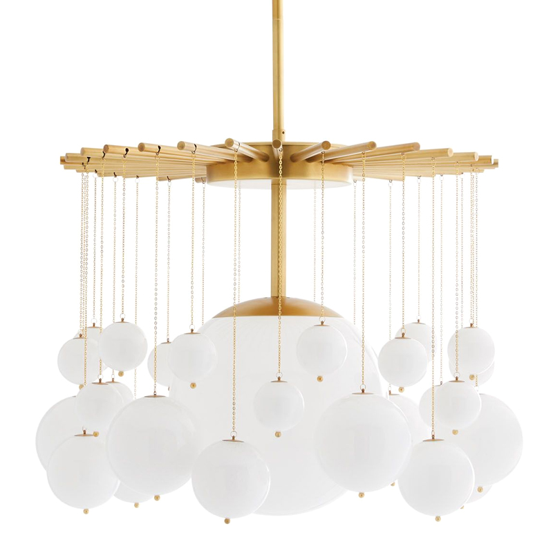 Люстра Arteriors MIRA CHANDELIER Золотой Белый Люстра Arteriors MIRA CHANDELIER Золотой Белый в Липецке | Loft Concept