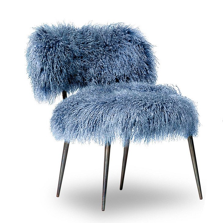 Стул Baxter Nepal Fauteuil Сапфирово-синий Темная бронза Стул Baxter Nepal Fauteuil Сапфирово-синий Темная бронза в Липецке | Loft Concept