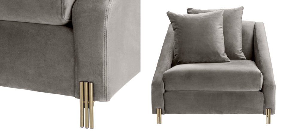 Кресло Eichholtz Chair Candice grey Кресло Eichholtz Chair Candice grey - Loft-Concept в Липецке
