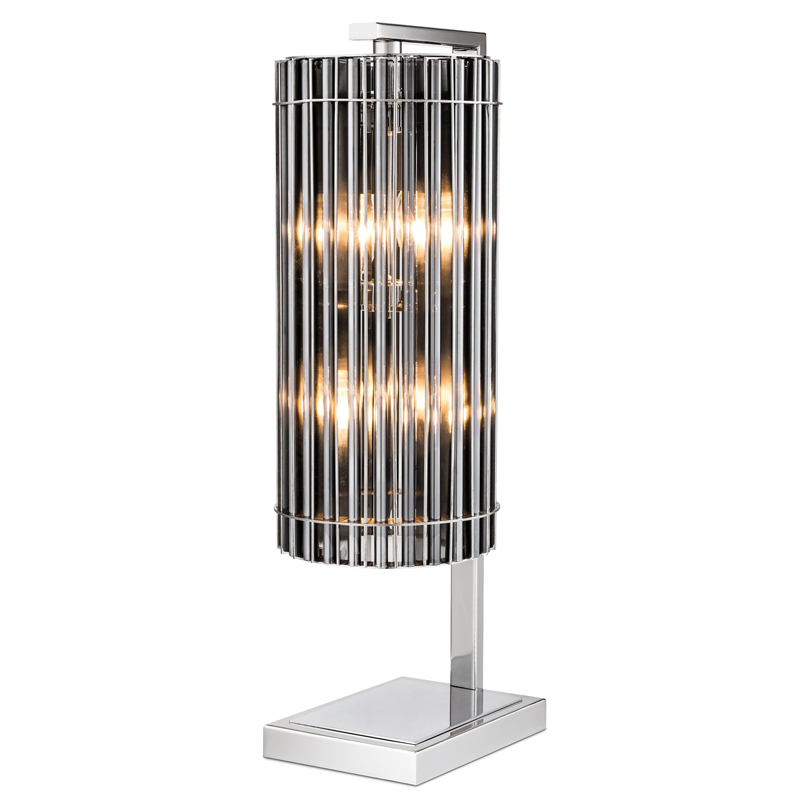 Настольная лампа Eichholtz Table Lamp Pimlico Nickel Никель Стекло Смок Настольная лампа Eichholtz Table Lamp Pimlico Nickel Никель Стекло Смок в Липецке | Loft Concept