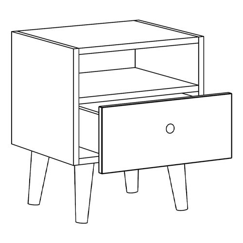 Прикроватная тумба с изображением на ящике Elise Nightstand Прикроватная тумба с изображением на ящике Elise Nightstand в Липецке