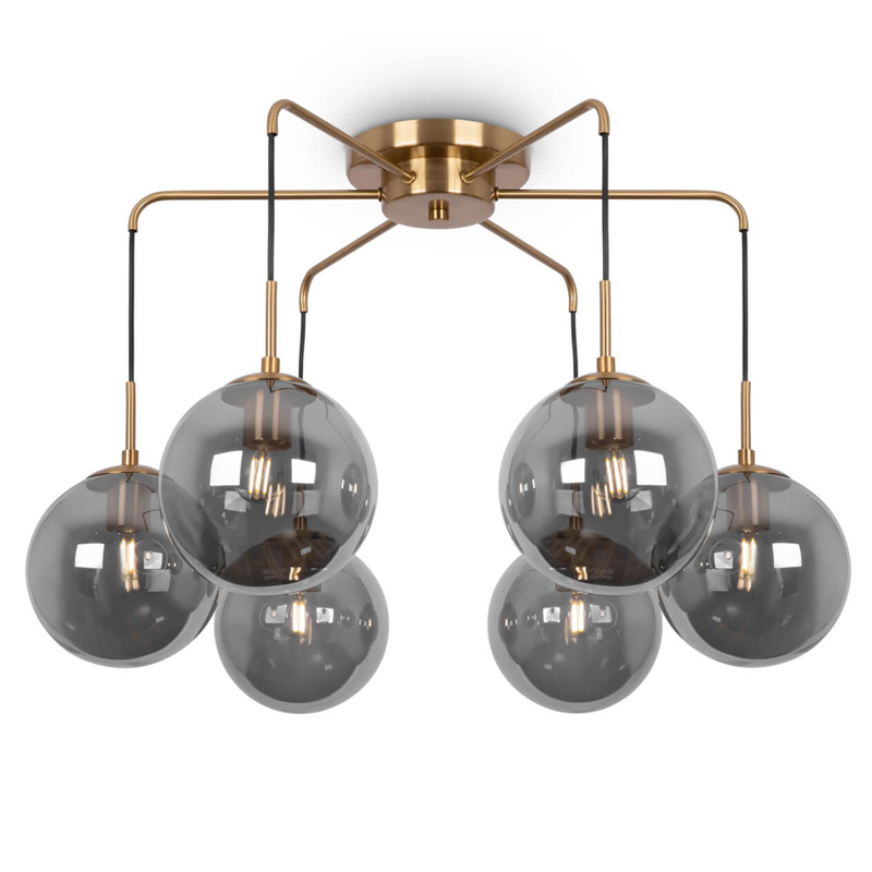 Потолочная люстра Benigno Chandelier Золотой Прозрачный (Transparent) Черный Потолочная люстра Benigno Chandelier Золотой Прозрачный (Transparent) Черный в Липецке | Loft Concept
