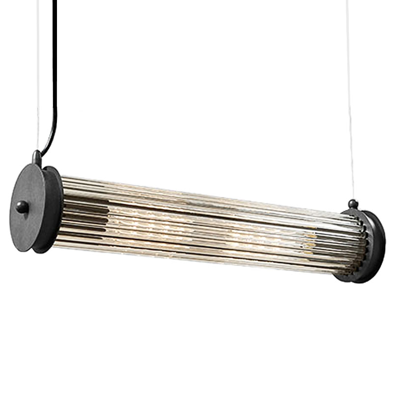 Подвесной светильник Glass TUBE Pendant Black Черный Прозрачный Подвесной светильник Glass TUBE Pendant Black Черный Прозрачный в Липецке | Loft Concept