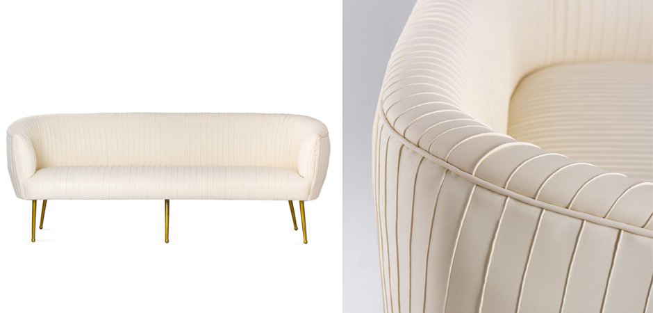 Софа Souffle Settee Leather ivory leather Софа Souffle Settee Leather ivory leather - Loft-Concept в Липецке