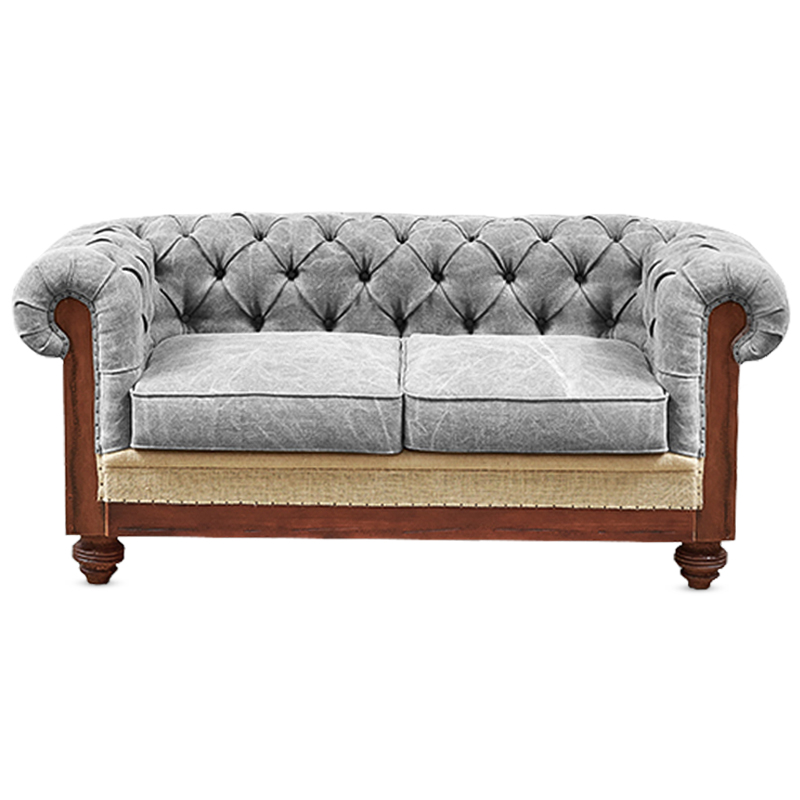 Диван Deconstructed Chesterfield Sofa double Gray Коричневый Бежево-серый Серый Диван Deconstructed Chesterfield Sofa double Gray Коричневый Бежево-серый Серый в Липецке | Loft Concept