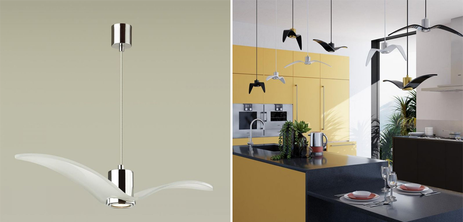 Подвесной светильник Seagull Scope Chrome белый Подвесной светильник Seagull Scope Chrome белый - Loft-Concept в Липецке
