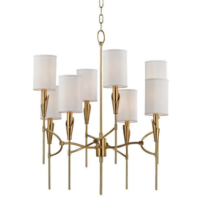 Люстра TATE Chandelier 1304-AGB Латунь Белый Люстра TATE Chandelier 1304-AGB Латунь Белый в Липецке | Loft Concept