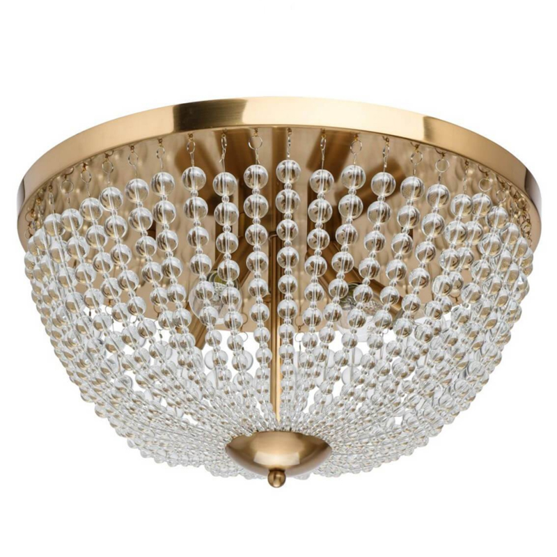 Потолочный светильник Virginia Clear Beads ceiling Gold S Золотой Прозрачное Стекло Потолочный светильник Virginia Clear Beads ceiling Gold S Золотой Прозрачное Стекло в Липецке | Loft Concept