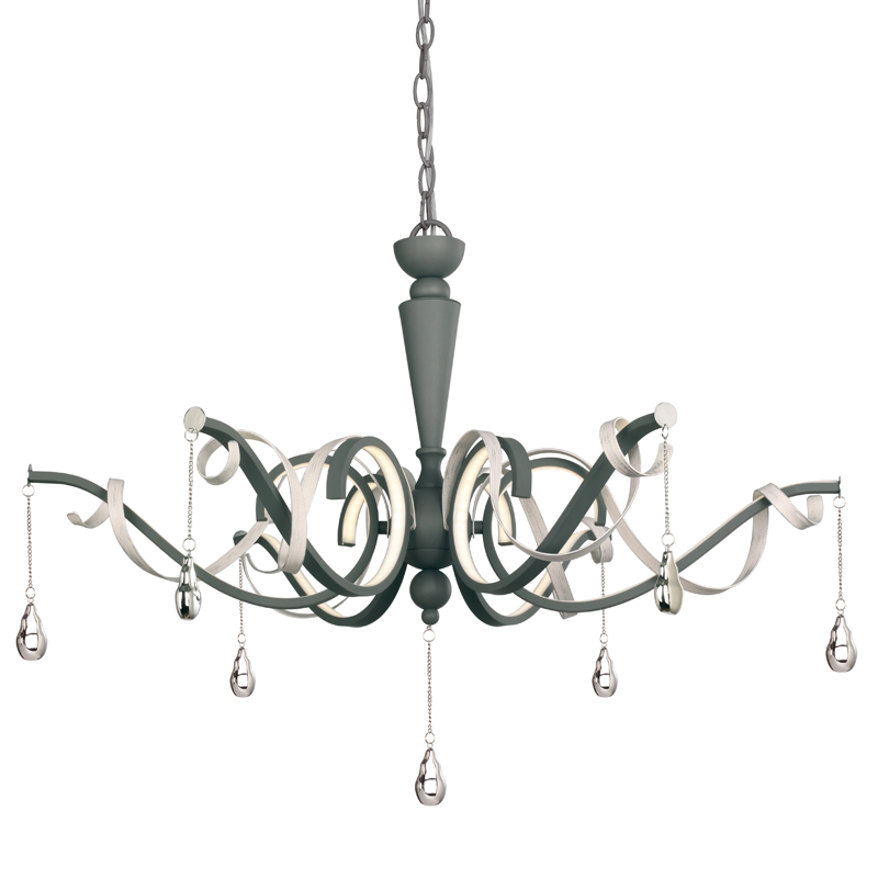Люстра Morris Chandelier black Черный Хром Белый винтажная патина Люстра Morris Chandelier black Черный Хром Белый винтажная патина в Липецке | Loft Concept