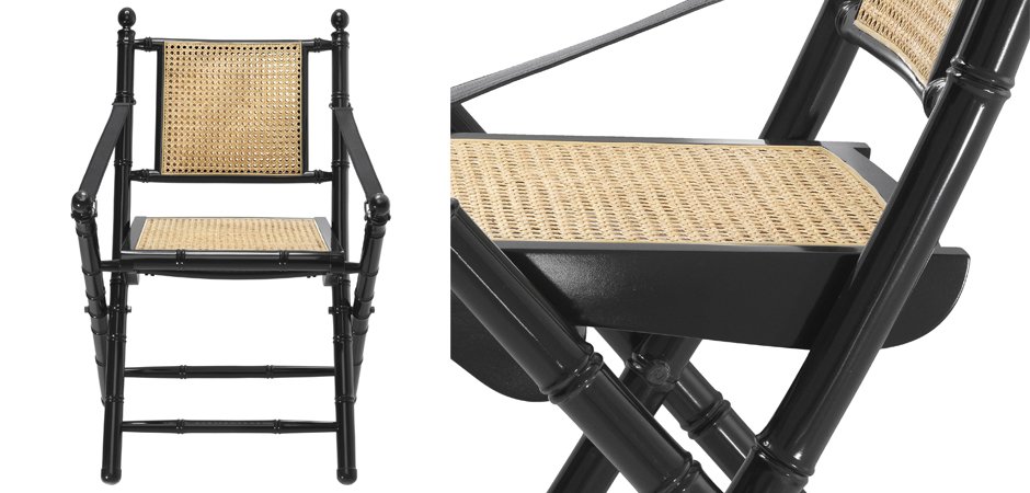 Стул Eichholtz Folding Chair Bolsena Black Стул Eichholtz Folding Chair Bolsena Black - Loft-Concept в Липецке