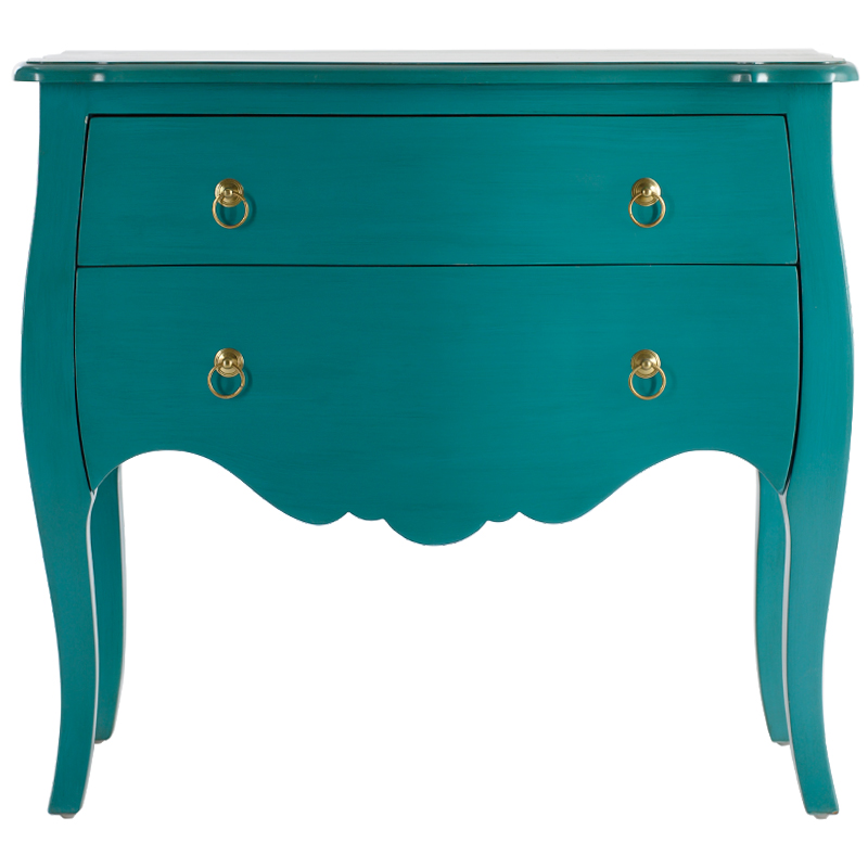 Комод с изогнутыми ножками L.XV CHEST OF DRAWERS Marcelle Тёмно-бирюзовый Бирюзовый Золотой Комод с изогнутыми ножками L.XV CHEST OF DRAWERS Marcelle Тёмно-бирюзовый Бирюзовый Золотой в Липецке | Loft Concept