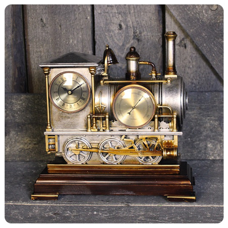 Часы Locomotive Clock Золотой Серебряный Часы Locomotive Clock Золотой Серебряный в Липецке | Loft Concept