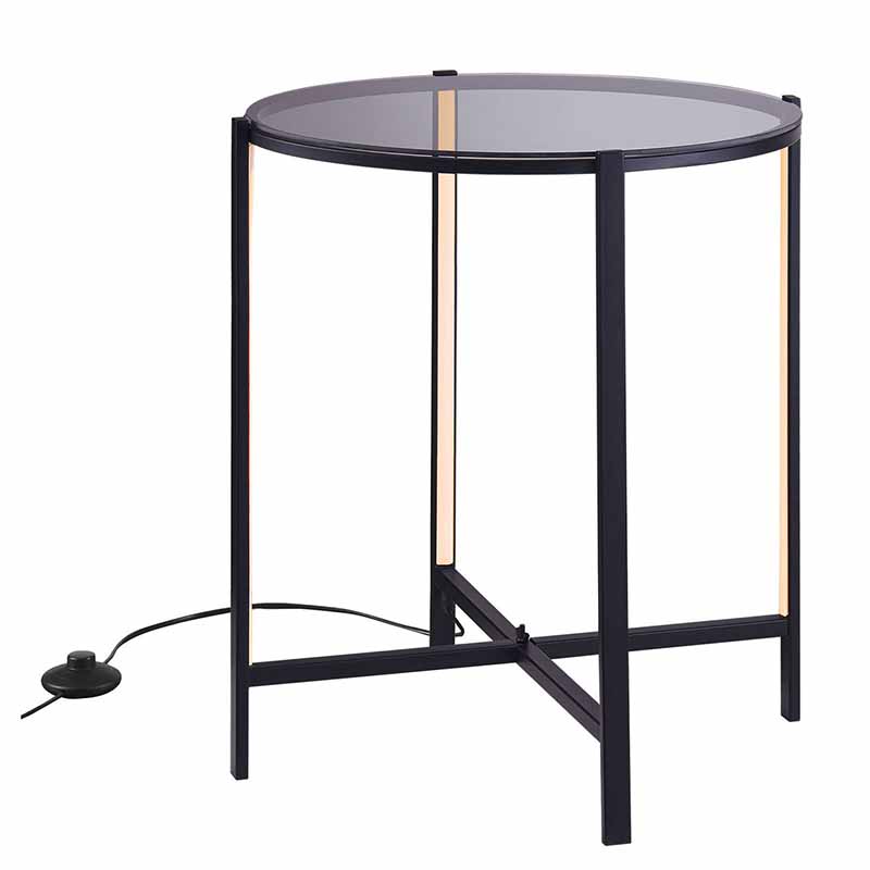 Приставной стол Galia Side Table Black LED Черный Приставной стол Galia Side Table Black LED Черный в Липецке | Loft Concept