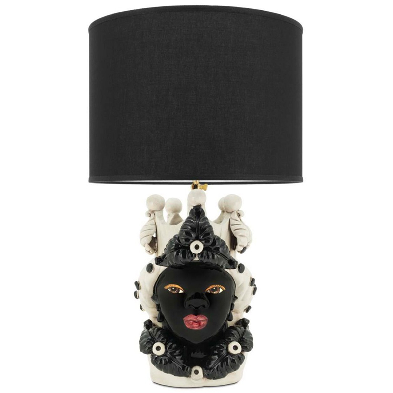 Настольная лампа Table Lamp Moro Lady Eve Black Белый Черный Настольная лампа Table Lamp Moro Lady Eve Black Белый Черный в Липецке | Loft Concept