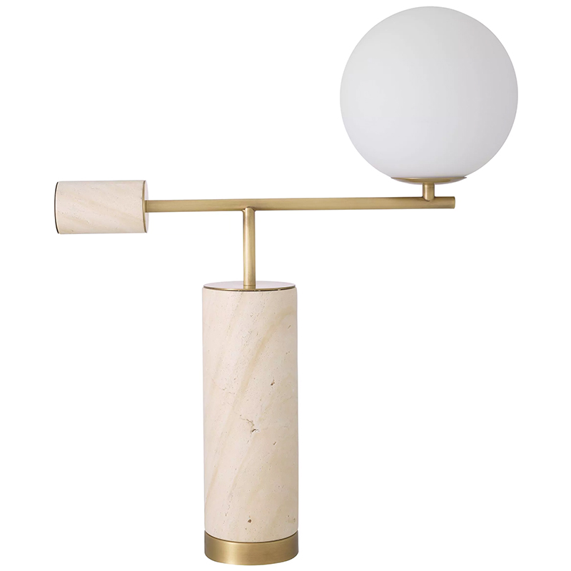 Настольная лампа Eichholtz Table Lamp Xperience White Бежевый Белый Латунь Настольная лампа Eichholtz Table Lamp Xperience White Бежевый Белый Латунь в Липецке | Loft Concept