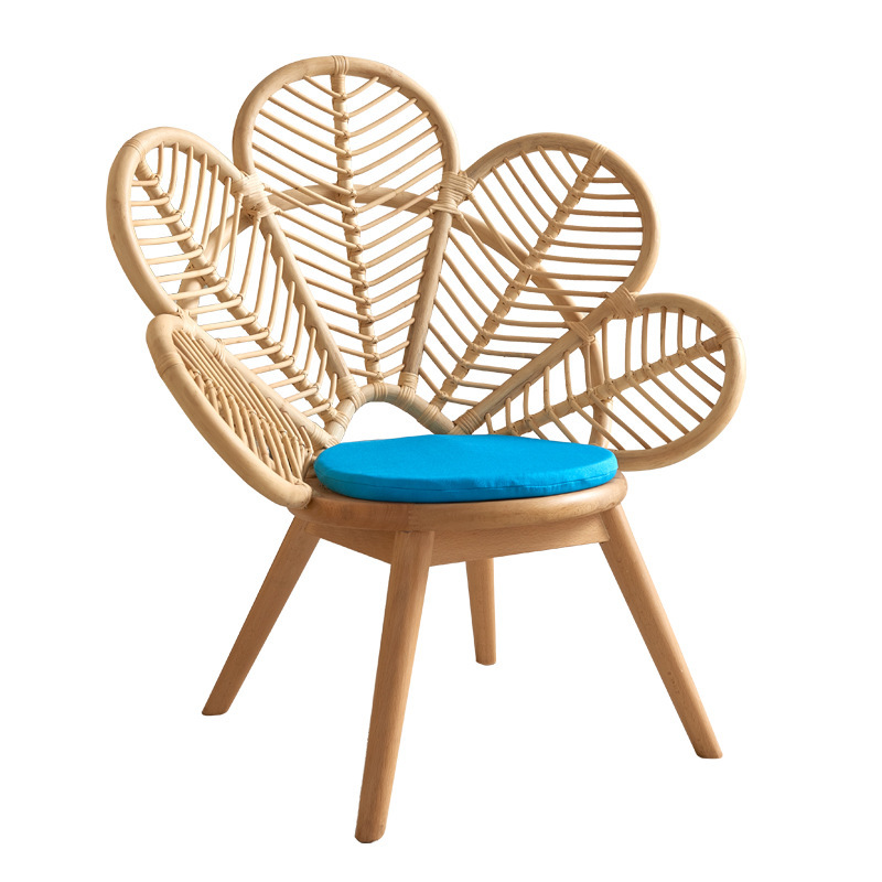 Кресло Braided Flower Chair Древесина Голубой Кресло Braided Flower Chair Древесина Голубой в Липецке | Loft Concept
