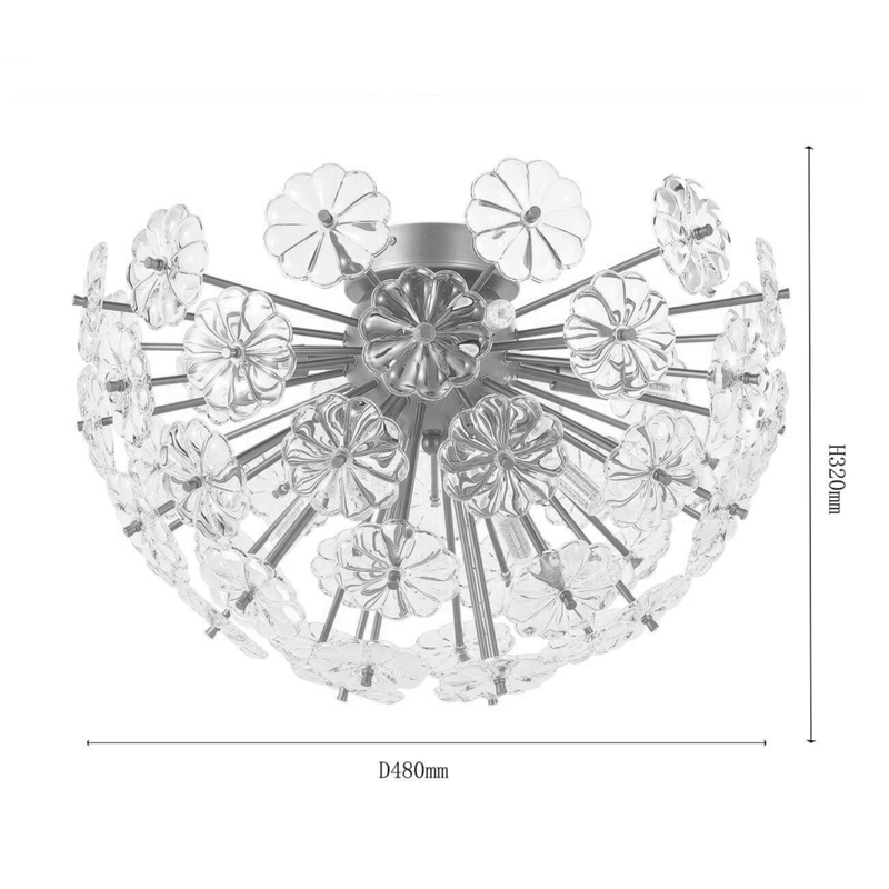 Потолочный Светильник Glass Flowers Sputnik Ceiling Потолочный Светильник Glass Flowers Sputnik Ceiling в Липецке
