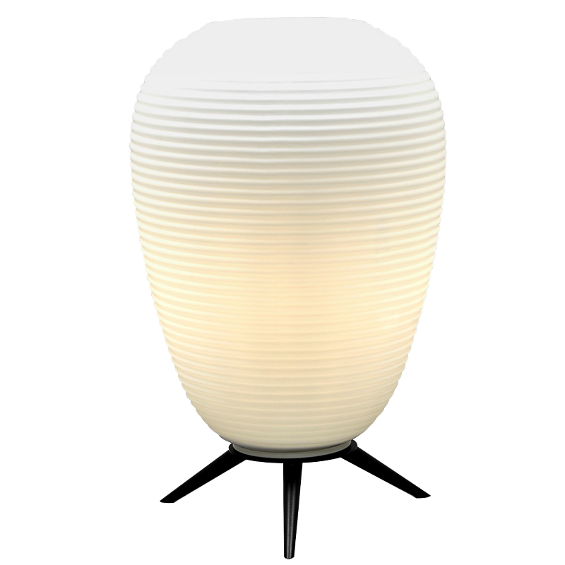 Настольная лампа в японском стиле Muir Glass Paper Lamp Белый Черный Настольная лампа в японском стиле Muir Glass Paper Lamp Белый Черный в Липецке | Loft Concept