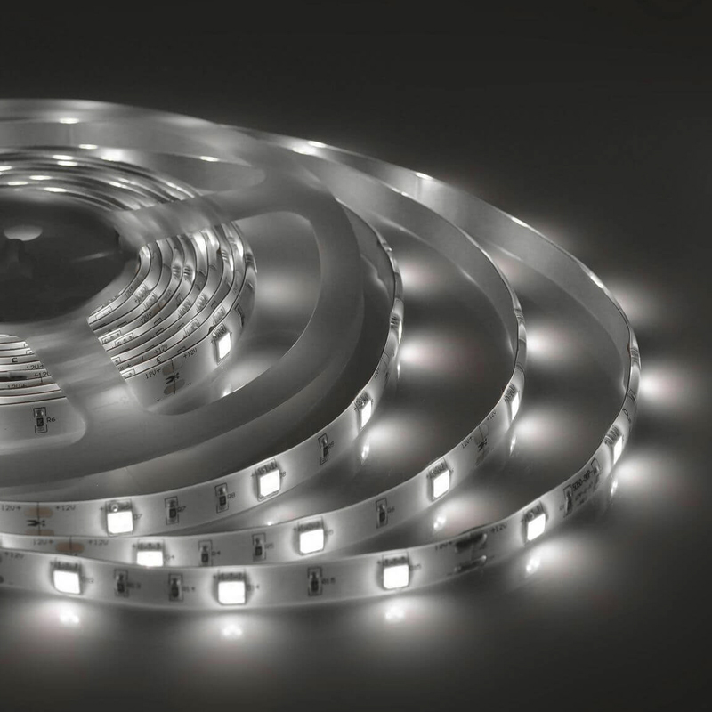 Светодиодная влагозащищенная лента 7,2W/m 30Led/m 5050SMD дневной белый 5M Белый Светодиодная влагозащищенная лента 7,2W/m 30Led/m 5050SMD дневной белый 5M Белый в Липецке | Loft Concept