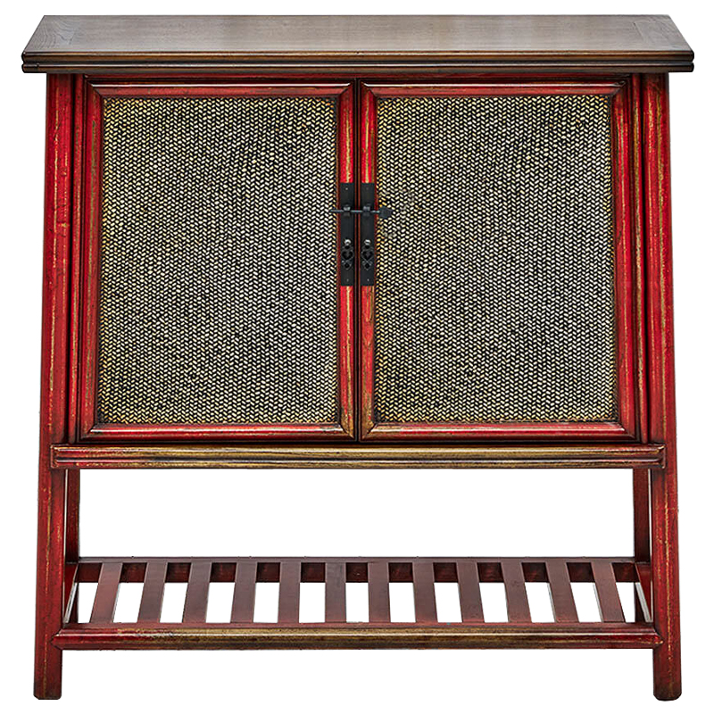 Комод в винтажном стиле дерево и ротанг Johan chest of drawers Бежевый Красный Комод в винтажном стиле дерево и ротанг Johan chest of drawers Бежевый Красный в Липецке | Loft Concept