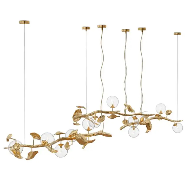 Люстра Modern Contemporary Hera Suspension Lamp Латунь Прозрачный Люстра Modern Contemporary Hera Suspension Lamp Латунь Прозрачный в Липецке | Loft Concept