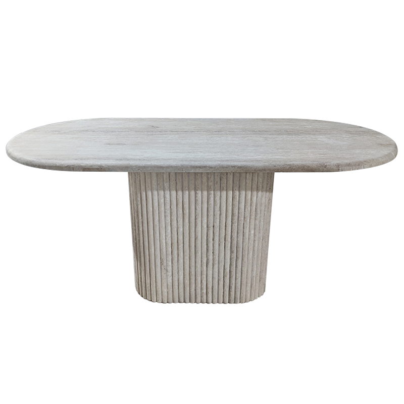 Консоль Annabel Grey Travertine Console Серый Консоль Annabel Grey Travertine Console Серый в Липецке | Loft Concept