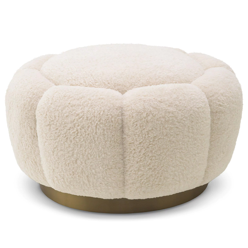Пуф Eichholtz Ottoman Inger Молочный Латунь Пуф Eichholtz Ottoman Inger Молочный Латунь в Липецке | Loft Concept