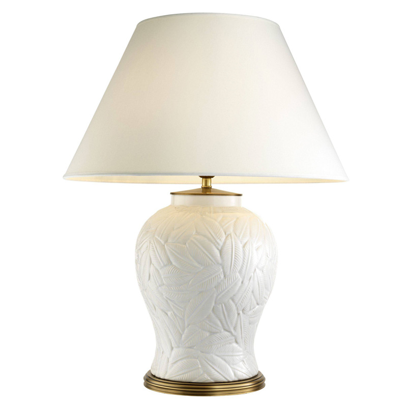 Настольная лампа Eichholtz Table Lamp Cyprus White Белый Латунь Античная полированная Настольная лампа Eichholtz Table Lamp Cyprus White Белый Латунь Античная полированная в Липецке | Loft Concept