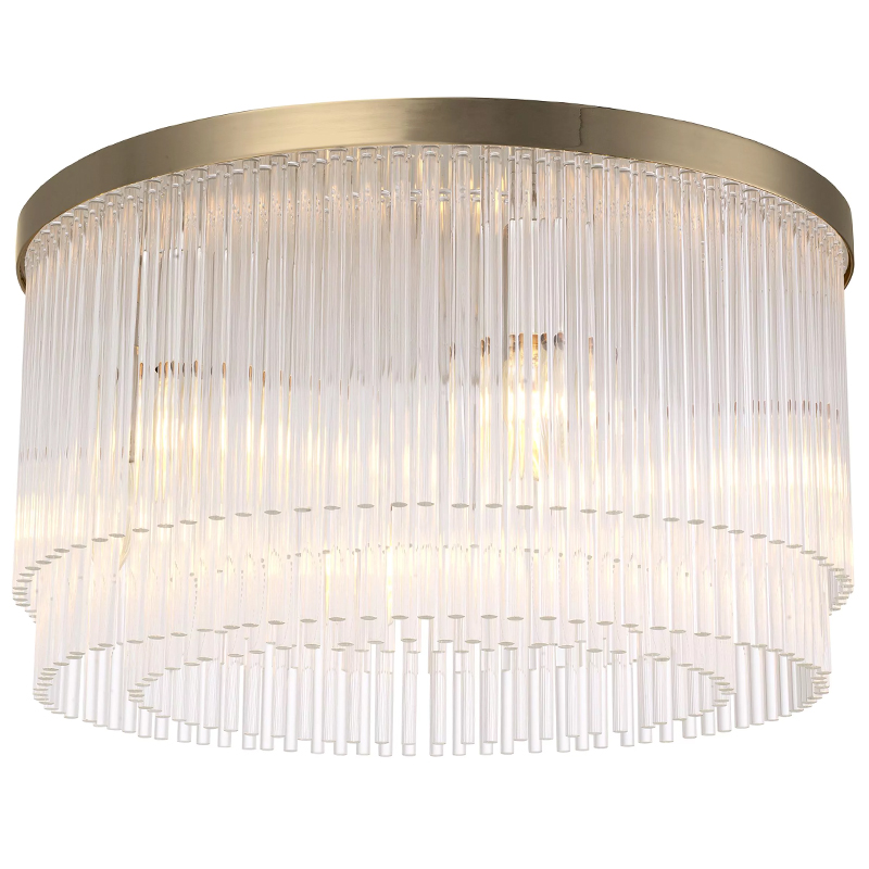 Потолочный светильник Eichholtz Ceiling Lamp Hector Brass Прозрачное Стекло Латунь Потолочный светильник Eichholtz Ceiling Lamp Hector Brass Прозрачное Стекло Латунь в Липецке | Loft Concept