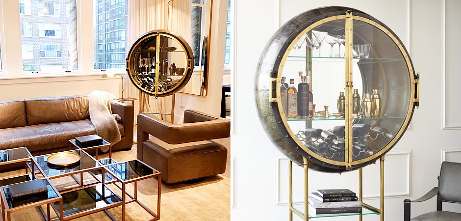 Шкаф Porthole Bar Restoration Hardware Шкаф Porthole Bar Restoration Hardware - Loft-Concept в Липецке