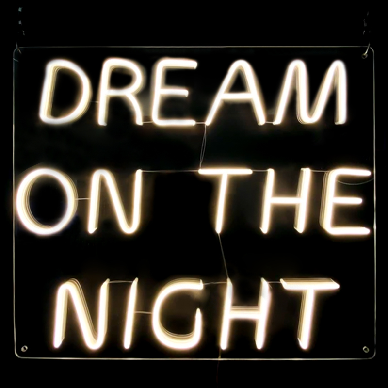 Неоновая настенная лампа Dream On The Night Neon Wall Lamp Прозрачный Желтый Неоновая настенная лампа Dream On The Night Neon Wall Lamp Прозрачный Желтый в Липецке | Loft Concept