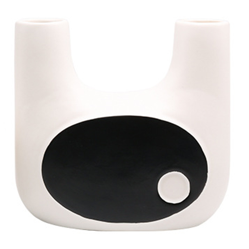 Ваза Molecule Collection Kyou Vase Белый Черный Ваза Molecule Collection Kyou Vase Белый Черный в Липецке | Loft Concept