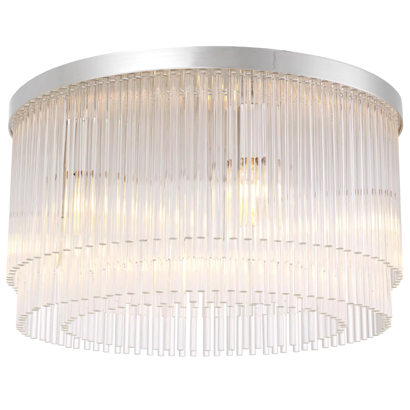 Потолочный светильник Eichholtz Ceiling Lamp Hector Nickel Никель Прозрачное Стекло Потолочный светильник Eichholtz Ceiling Lamp Hector Nickel Никель Прозрачное Стекло в Липецке | Loft Concept