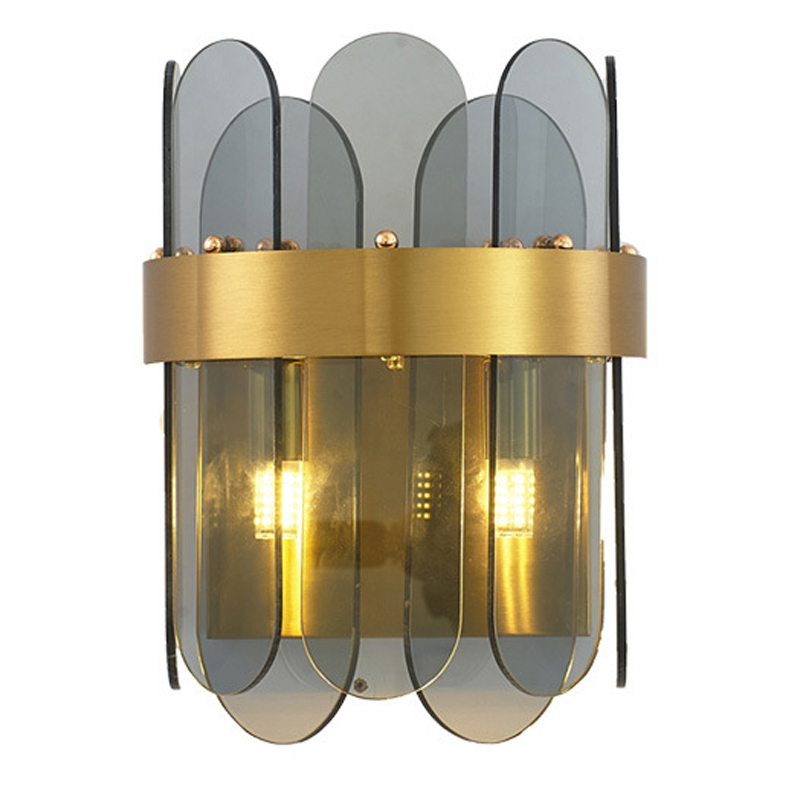 Бра Blount Smokey Wall Lamp Светло-серый Латунь Бра Blount Smokey Wall Lamp Светло-серый Латунь в Липецке | Loft Concept