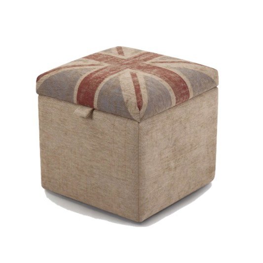 Пуф для хранения Jack Britannia Collection Бежево-серый Пуф для хранения Jack Britannia Collection Бежево-серый в Липецке | Loft Concept