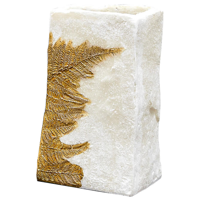 Ваза Ancient Fossil Vase 23 см Белый Золотой Ваза Ancient Fossil Vase 23 см Белый Золотой в Липецке | Loft Concept