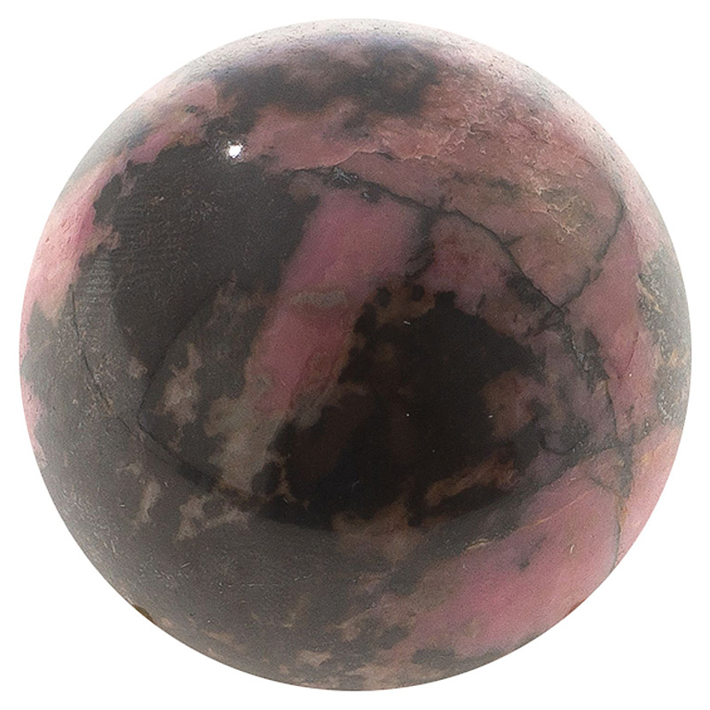 Шар декоративный из натурального камня Родонит Natural Stone Spheres Розовый Черный Шар декоративный из натурального камня Родонит Natural Stone Spheres Розовый Черный в Липецке | Loft Concept