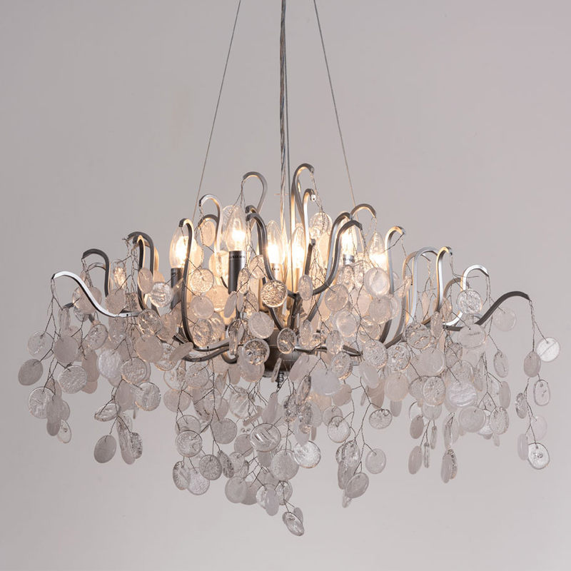 Люстра FAIRYTREE Chandelier Silver 80 Серебряный Прозрачное Стекло Люстра FAIRYTREE Chandelier Silver 80 Серебряный Прозрачное Стекло в Липецке | Loft Concept