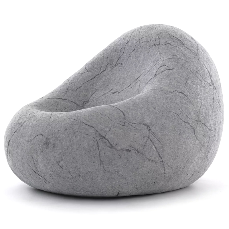 Кресло - Камень из Валяной шерсти KATSU STONE CAPSULE Серый Светло-серый Кресло - Камень из Валяной шерсти KATSU STONE CAPSULE Серый Светло-серый в Липецке | Loft Concept