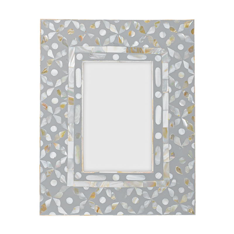 Рама для фото Bone Inlay Pearl Gray S Серый Перламутровый Рама для фото Bone Inlay Pearl Gray S Серый Перламутровый в Липецке | Loft Concept
