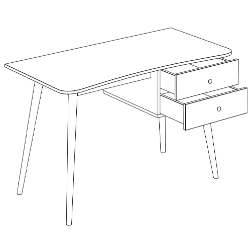 Письменный стол с принтом на ящиках Elise Desk Письменный стол с принтом на ящиках Elise Desk в Липецке