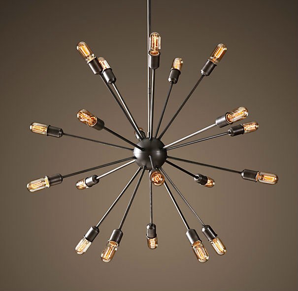 Люстра Loft Industrial Sputnik Chandelier 100 Черный Люстра Loft Industrial Sputnik Chandelier 100 Черный в Липецке | Loft Concept