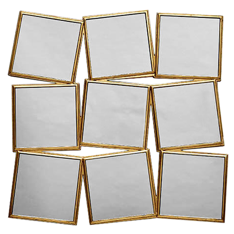 Зеркало Quadraticus Mirror Золотой Зеркало Quadraticus Mirror Золотой в Липецке | Loft Concept