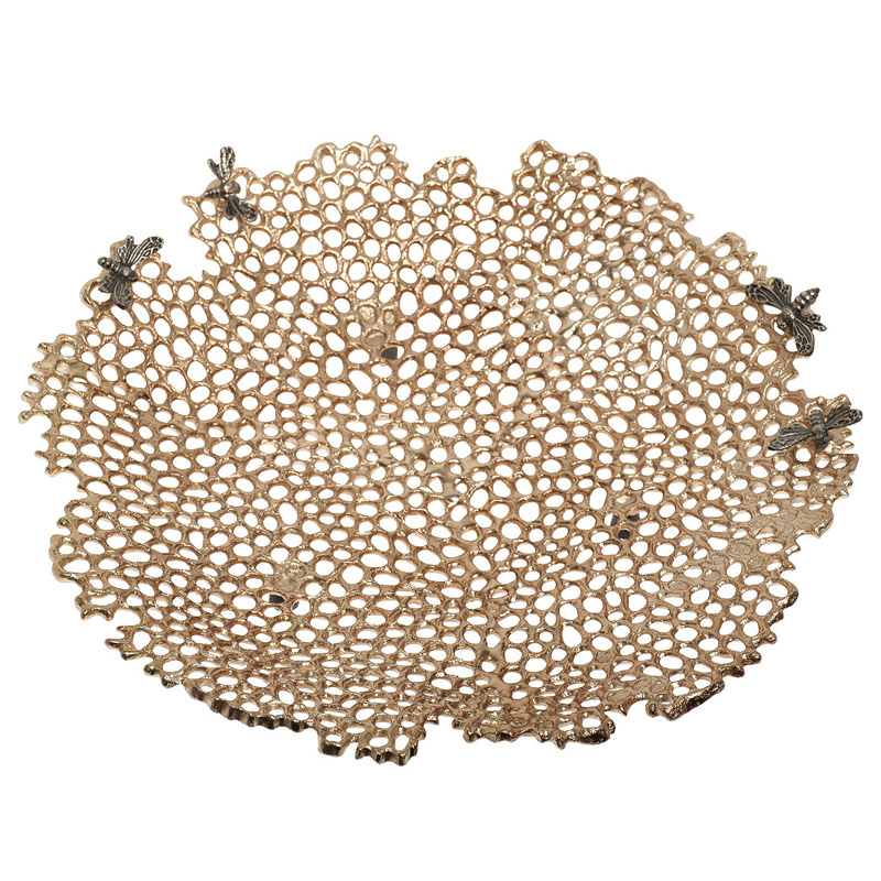 Поднос Honeycomb Золотой Поднос Honeycomb Золотой в Липецке | Loft Concept