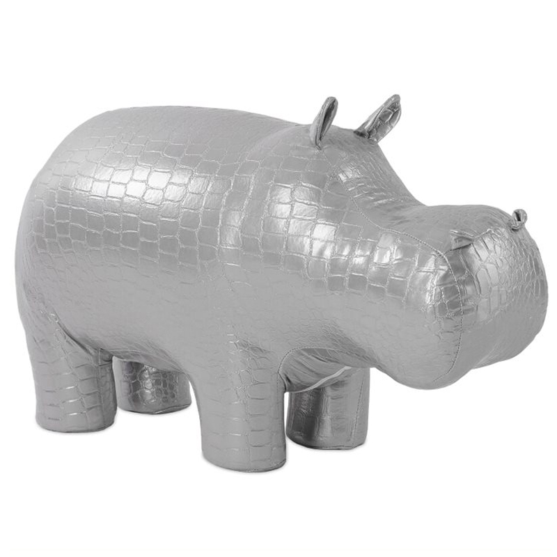 Пуф Бегемот Poof Hippo silver Серебряный Пуф Бегемот Poof Hippo silver Серебряный в Липецке | Loft Concept