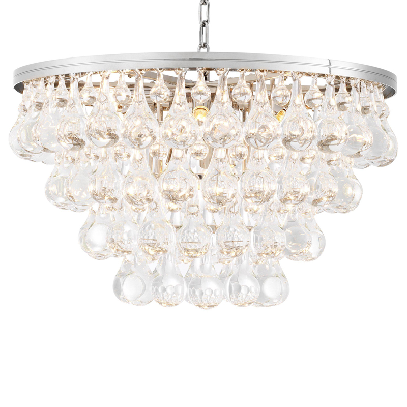 Люстра Eichholtz Chandelier Bolzano Никель Прозрачный Люстра Eichholtz Chandelier Bolzano Никель Прозрачный в Липецке | Loft Concept