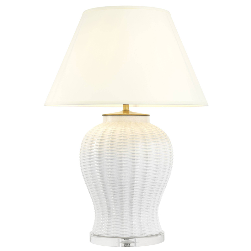 Настольная лампа Eichholtz Table Lamp Meyers Белый Прозрачный (Transparent) Настольная лампа Eichholtz Table Lamp Meyers Белый Прозрачный (Transparent) в Липецке | Loft Concept